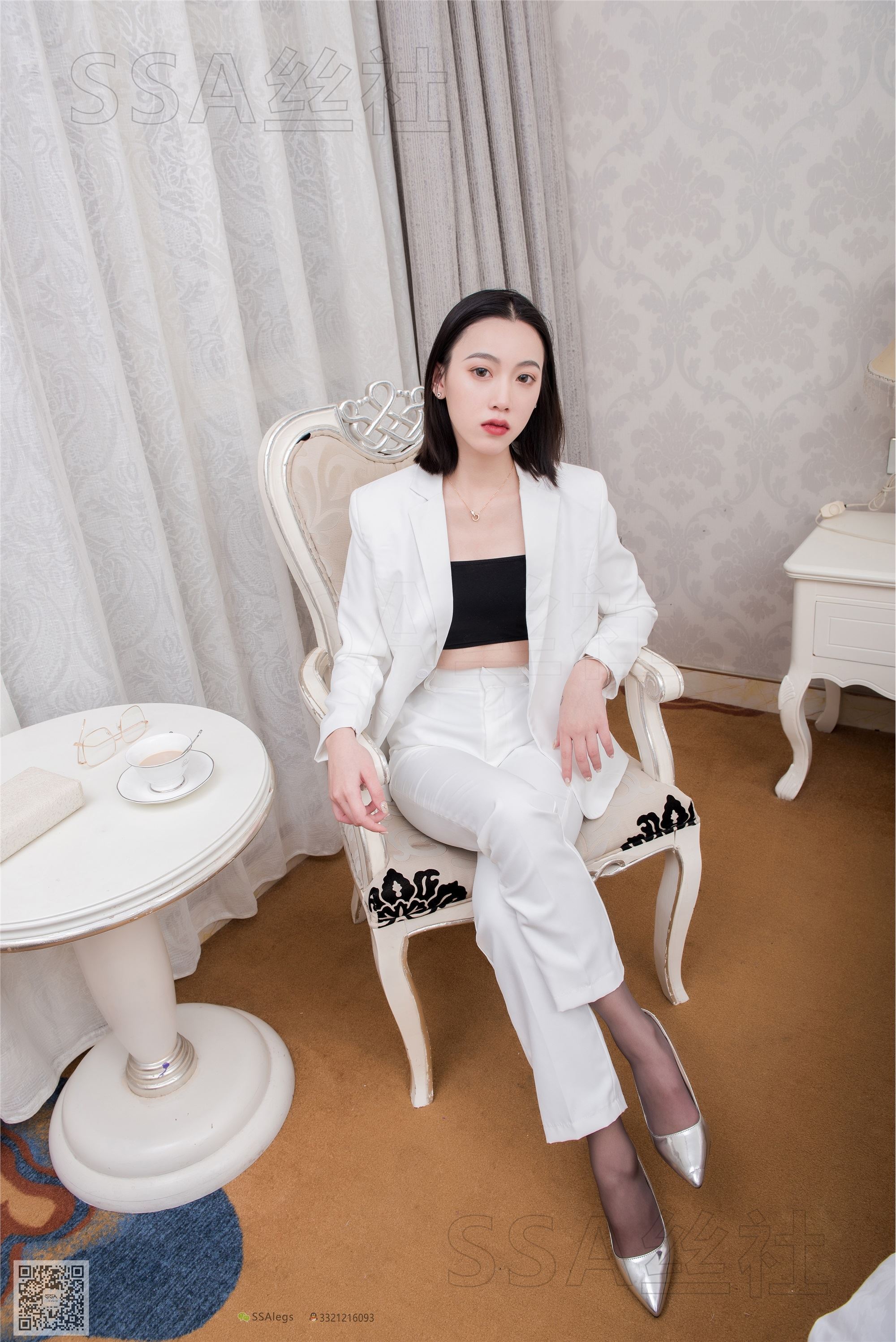 SSA丝社 超清写真 NO.065 大大 白西装裤里丝